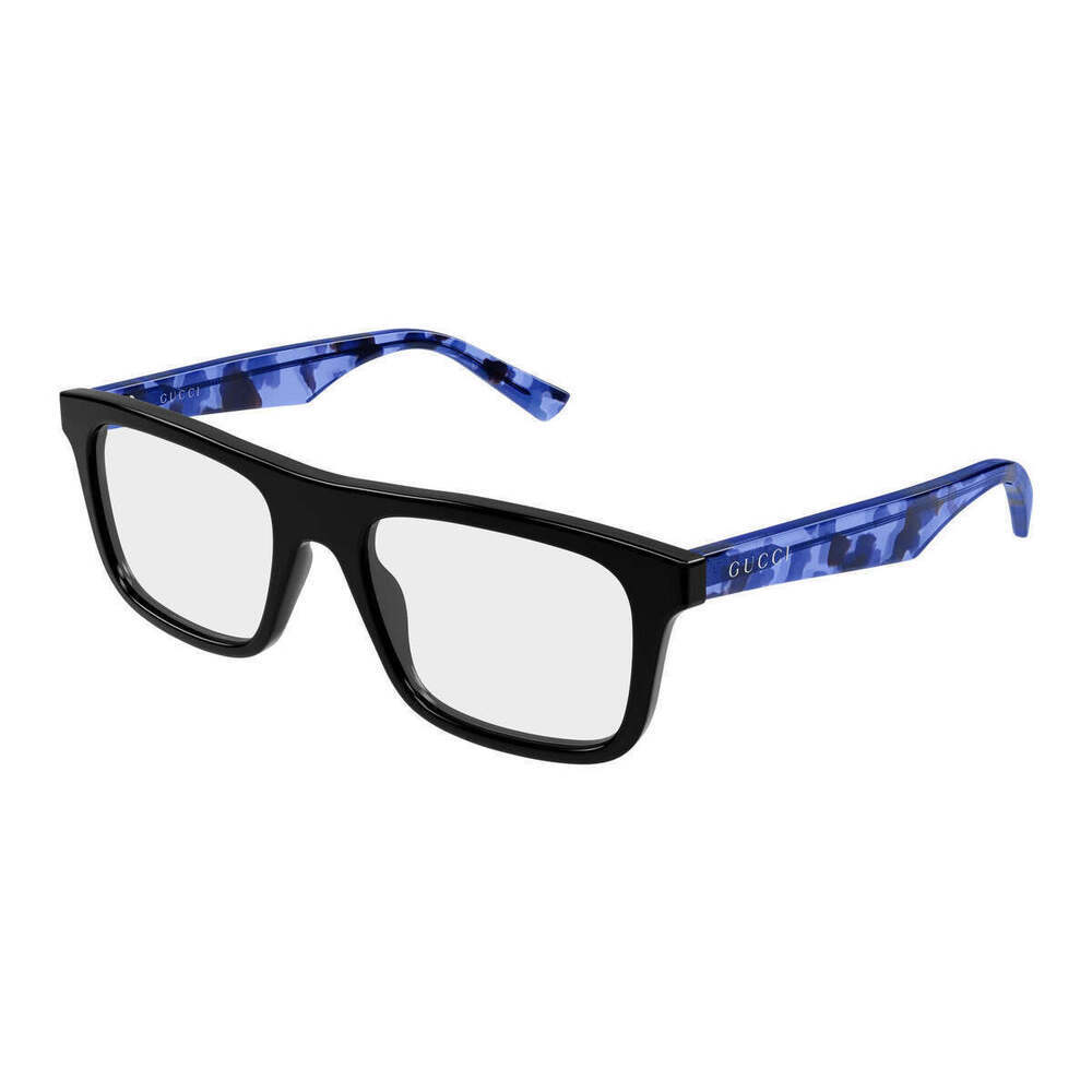 Gucci GG2184O Eyeglasses Black Blue Acetate Rectangle